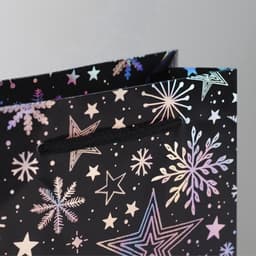 Пакет подарочный голографический новогодний «Волшебного Нового года», S 12×15×5.5 см