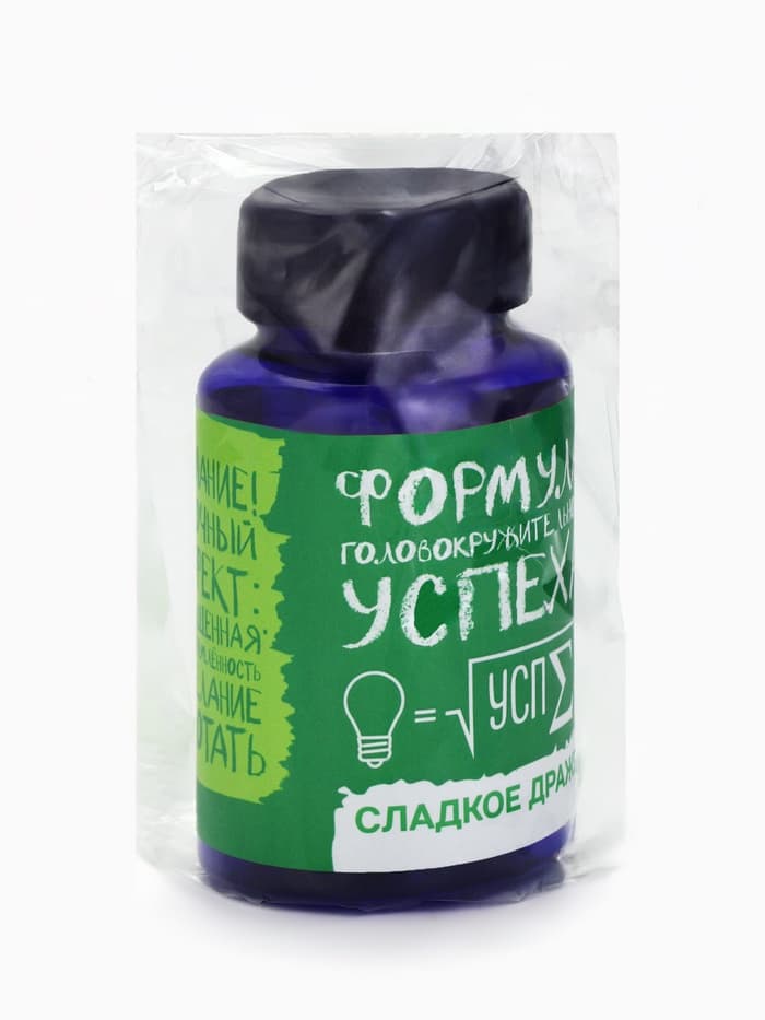 Конфеты драже в банке «Формула успеха», 50 г