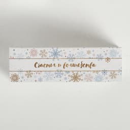 Коробочка для макарун новогодняя «Снежинки», 18×5.5×5.5 см