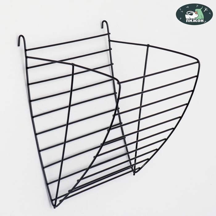 Кормушка для сена, 17×14×16 см, металл, чёрная