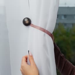 Подхват для штор, d=4 см, коричневый