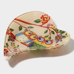 Блюдце Доляна «Совушки», 17.8×13.7×1.7 см, стекло