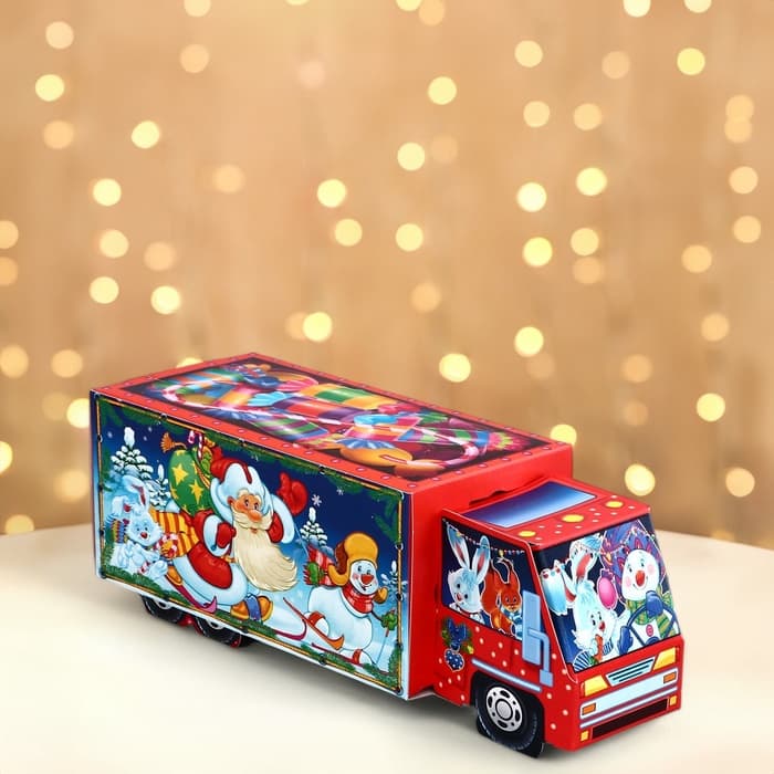 Подарочная новогодняя коробка «Сладкоежка», фура, 26×8.7×8.3 см