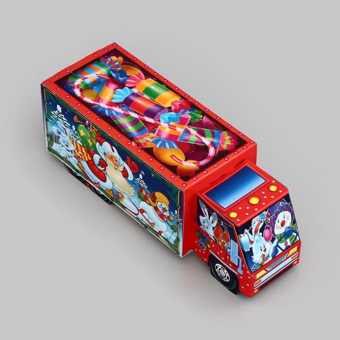 Подарочная новогодняя коробка «Сладкоежка», фура, 26×8.7×8.3 см