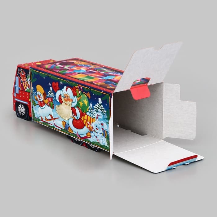 Подарочная новогодняя коробка «Сладкоежка», фура, 26×8.7×8.3 см