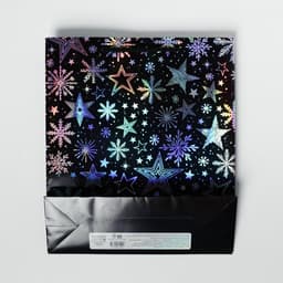 Пакет подарочный голографический новогодний «Волшебного Нового года», M 26×30×9 см