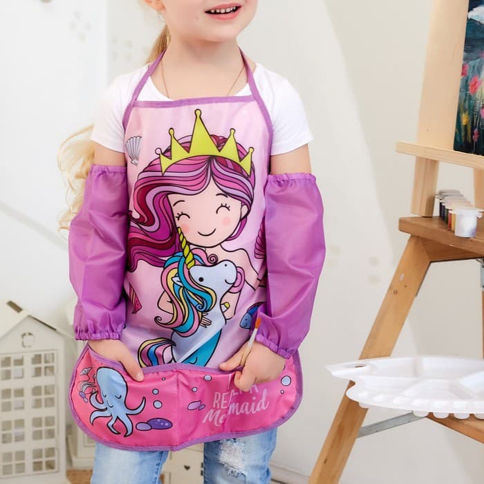 Фартук детский с нарукавниками «Этель» Mermaid, 49×39 см