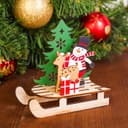 Декор новогодний Лесная мастерская «Снеговик с оленем на санях»