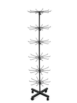 Вертушка, 6 ярусов по 10 крючков, 40×40×160 см, чёрная