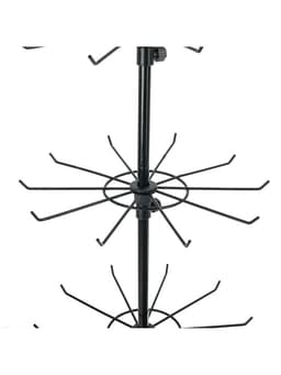 Вертушка, 6 ярусов по 10 крючков, 40×40×160 см, чёрная