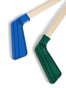 Набор для игры в хоккей (клюшка 2 шт., ворота, шайба, мяч), цвет МИКС