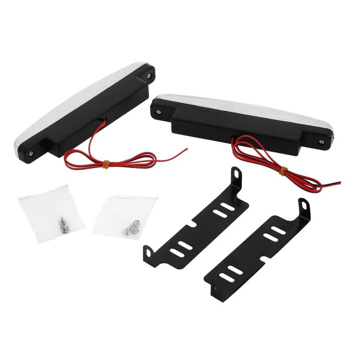 Дневные ходовые огни Skyway, 12 В, 8 диодов, Safety, 55×40×15 мм, набор 2 шт.