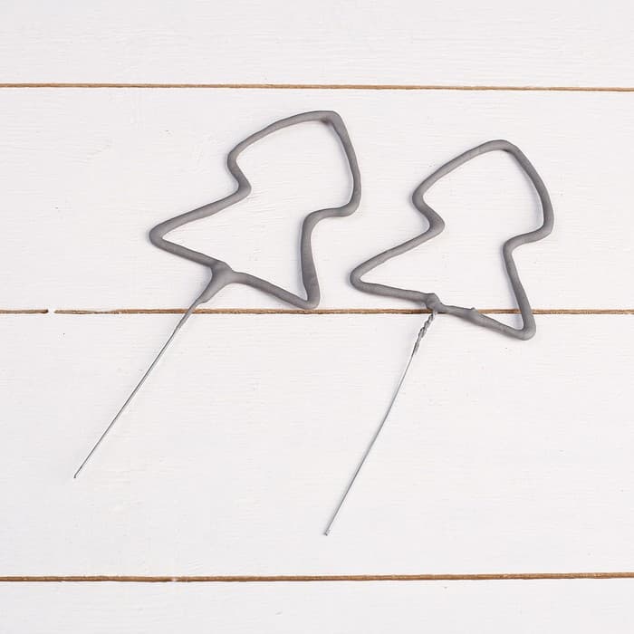 Бенгальские огни золотые «Ёлочка» фигурные, 2 шт., 17 см, горение 30 сек.