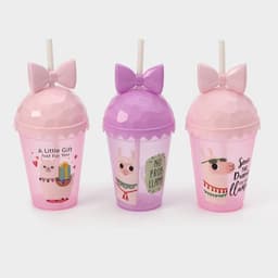 Стакан пластиковый с крышкой и трубочкой Доляна «Приключения ламы», 500 мл, МИКС