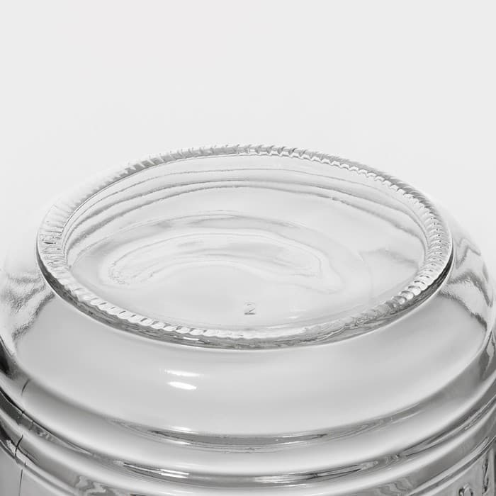 Банка для сыпучих продуктов Доляна «Уют», 2.1 л, 14.5×12×19 см, с бугельным замком, стекло, прозрачная