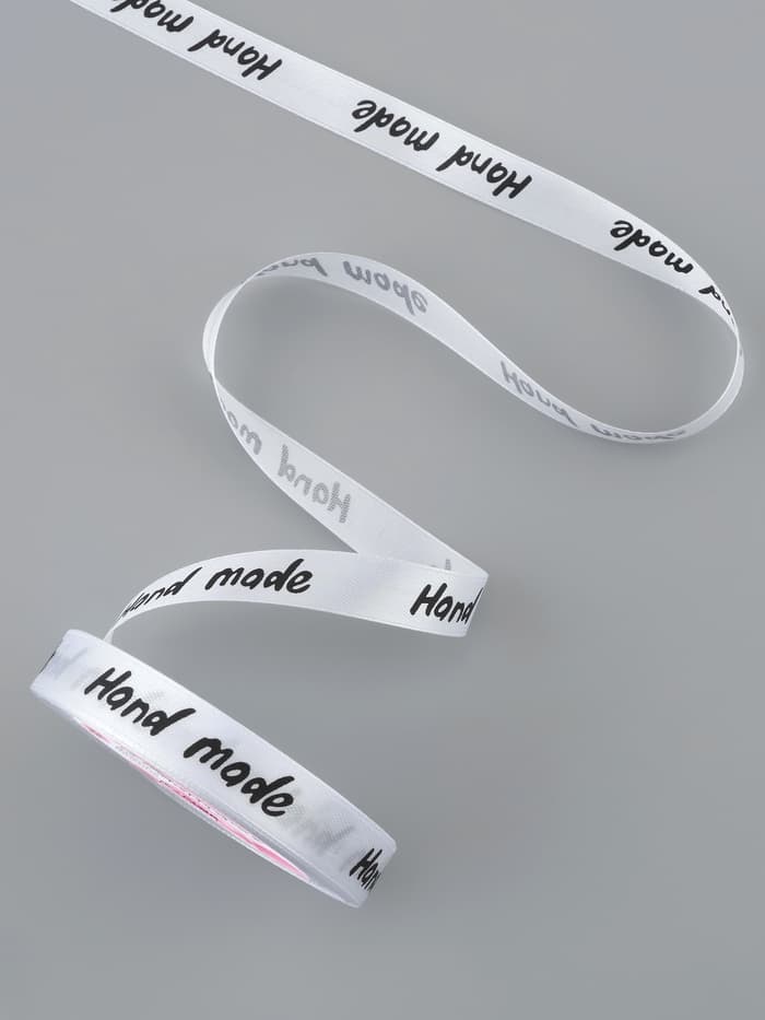 Лента атласная Hand Made, 15 мм, 23±1 м, белая