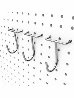 Настенная перфорированная панель ДСП односторонняя 60×0.6×180 см, шаг 2.5 см, белая