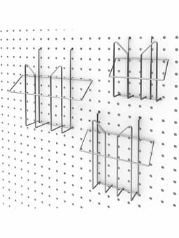 Настенная перфорированная панель ДСП односторонняя 60×0.6×180 см, шаг 2.5 см, белая