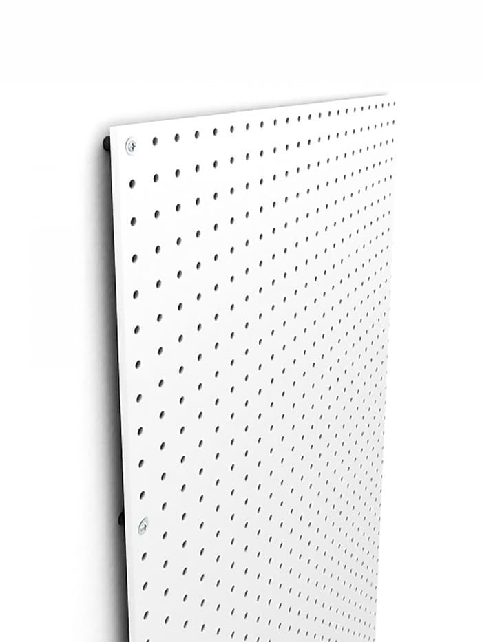 Настенная перфорированная панель ДСП односторонняя 60×0.6×180 см, шаг 2.5 см, белая