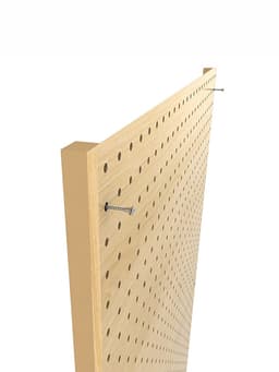 Настенная перфорированная панель ДСП односторонняя, 60×0.6×180 см, шаг 2.5 см, чёрная