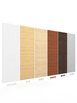 Настенная перфорированная панель ДСП односторонняя, 60×0.6×180 см, шаг 2.5 см, чёрная