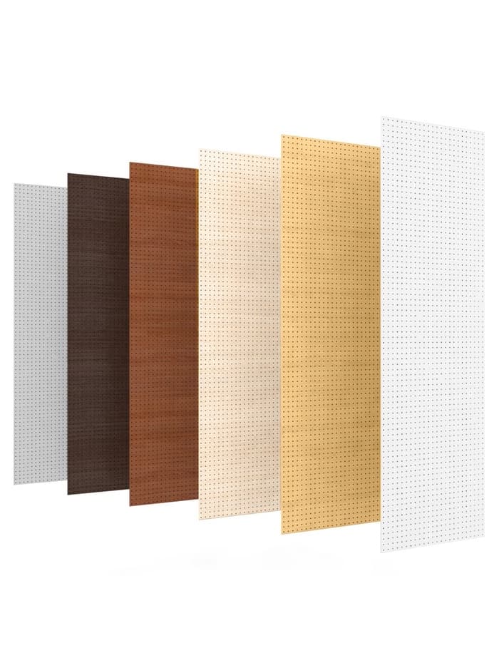 Настенная перфорированная панель ДСП односторонняя, 60×0.6×180 см, шаг 2.5 см, чёрная