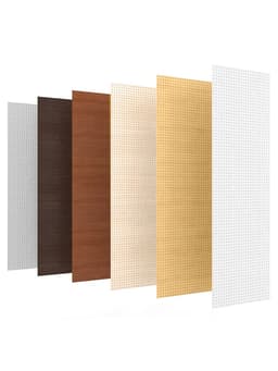 Настенная перфорированная панель ДСП односторонняя, 60×0.6×180 см, шаг 2.5 см, чёрная