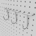 Настенная перфорированная панель ДСП односторонняя 60×0.6×180 см, шаг 2.5 см, серая