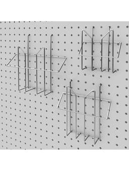 Настенная перфорированная панель ДСП односторонняя 60×0.6×180 см, шаг 2.5 см, серая