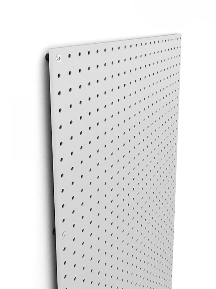 Настенная перфорированная панель ДСП односторонняя 60×0.6×180 см, шаг 2.5 см, серая