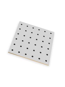 Настенная перфорированная панель ДСП односторонняя 60×0.6×180 см, шаг 2.5 см, серая