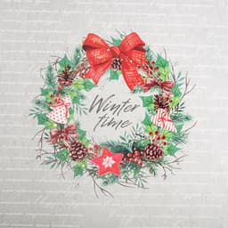 Коробка для кондитерских изделий новогодняя с пластиковой крышкой Winter time, 21×21×3 см