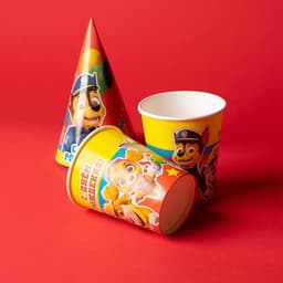 Посуда одноразовая бумажная для праздника «С днем рождения!», на 6 персон, 19 предметов, Щенячий патруль