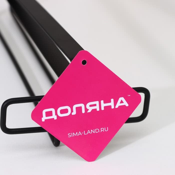 Держатель для бокалов подвесной на 4 предмета Доляна, 10.5×26×7.5 см, чёрный