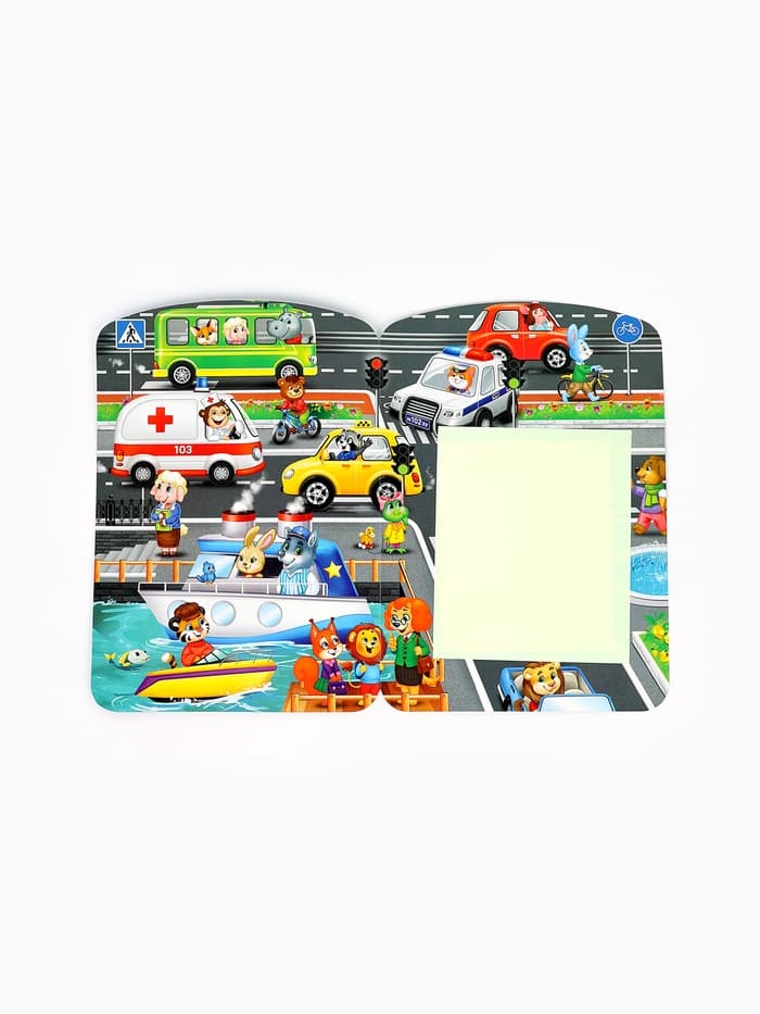 Набор для рисования светом «Транспорт», ручка с фонариком и невидимыми чернилами