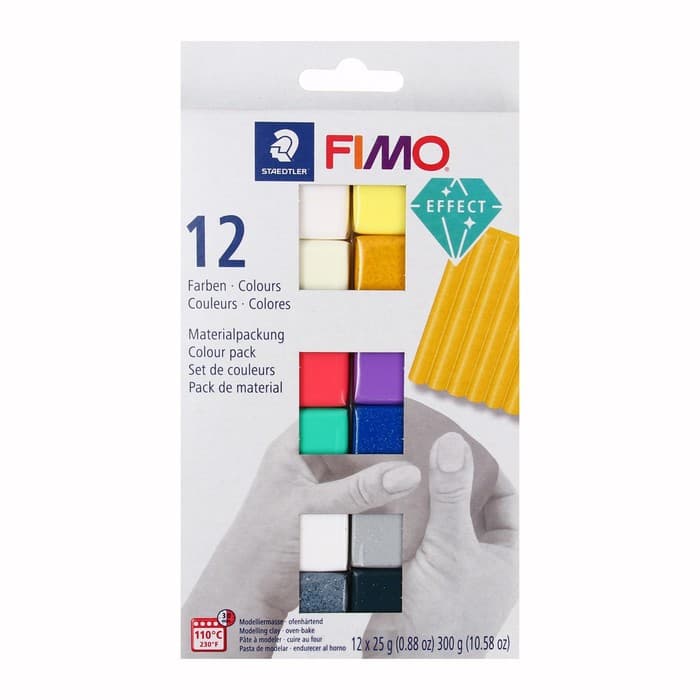 Набор пластика - полимерная глина, Effect, 12 цветов по 25 г