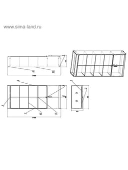 Витрина из ЛДСП 90×40×200 см, белая, стенка ХДФ