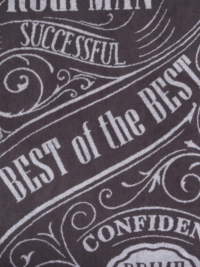 Полотенце махровое «Этель» Real man, 70×130 см, хлопок 100%, серое