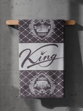 Полотенце махровое Этель King, 70×130 см, 100%, 420 г/м², серое
