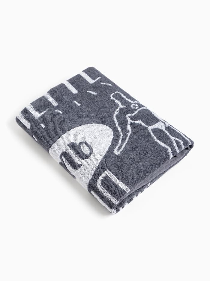 Полотенце махровое Этель «Папа», 70×130 см, 100% хлопок, 420 г/м², серое