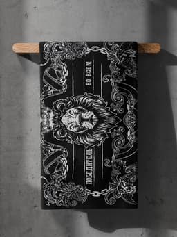 Полотенце махровое «Этель. Победитель», 70×130 см, 100% хлопок, 420 г/м², чёрно-белое