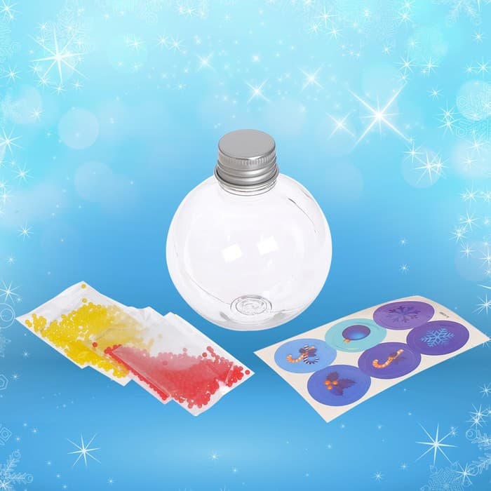 Набор для опытов с орбизами, новогодний декор своими руками «Шарик», с наклейками