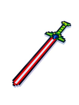Меч «Пиксель», работает от батареек, свет и звук
