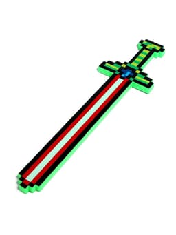 Меч «Пиксель», работает от батареек, свет и звук