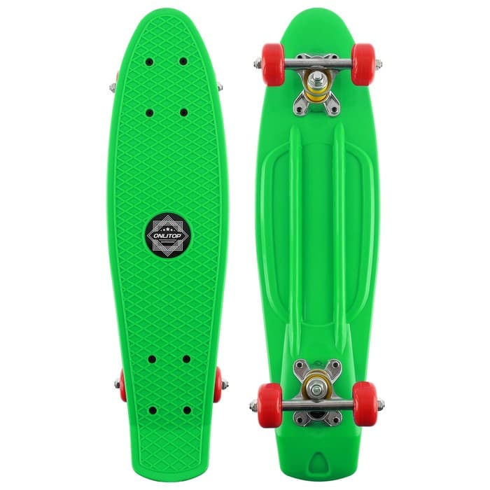 Скейтборд ONLITOP, 56×15 см, колёса PVC 50 мм, ABEC 7, алюминиевая рама, цвет МИКС