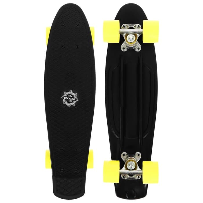 Скейтборд ONLITOP, 56×15 см, колёса PVC 50 мм, ABEC 7, алюминиевая рама, цвет МИКС