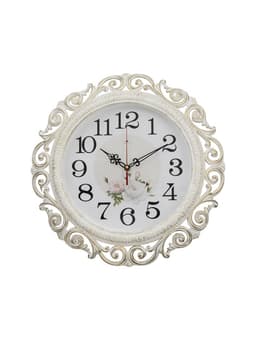 Часы настенные интерьерные «Хостон», бесшумные, плавный ход, d=40.5 см, циферблат d=26 см, белые, от батарейки 1×АА