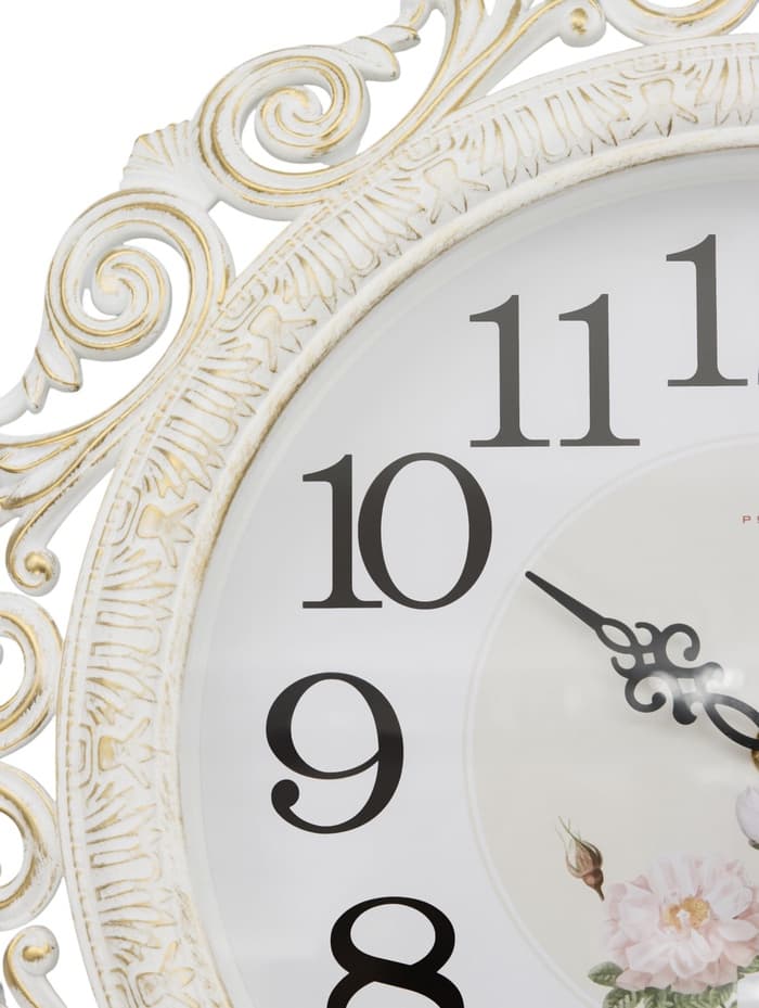 Часы настенные интерьерные «Хостон», бесшумные, плавный ход, d=40.5 см, циферблат d=26 см, белые, от батарейки 1×АА
