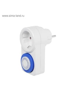 Таймер розеточный механический Luazon Lighting, 16 A, интервал 30 минут, 220 В, суточный