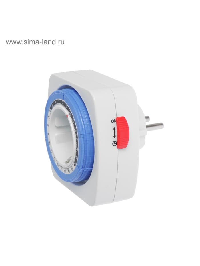 Таймер розеточный механический, Luazon Lighting, 16 A, интервал 15 минут, 220 В, суточный